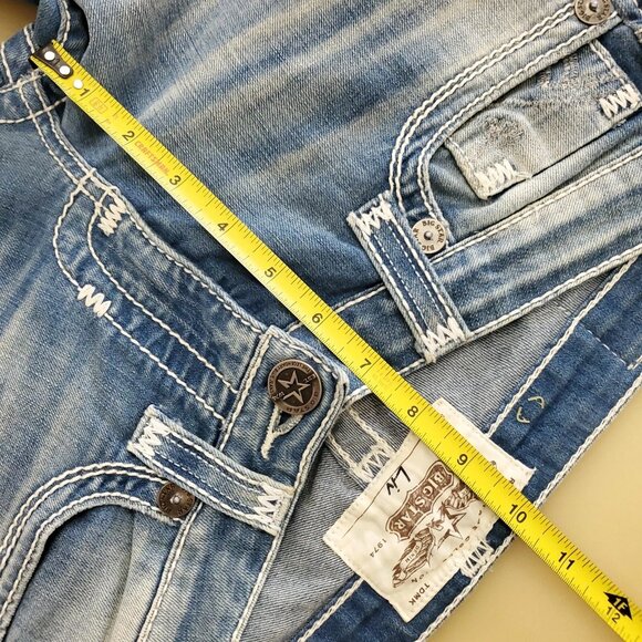Big Star Blue Light Denim Liv Low Rise Women's Y2K Western Jeans Size 27 - Picture 9 of 15